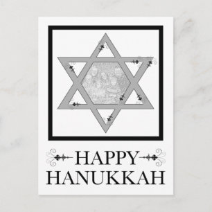 feliz hanukkah : estrella de la tarjeta de fotos d