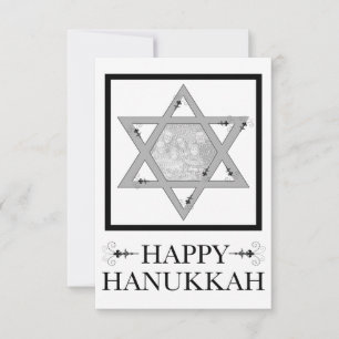 feliz hanukkah : estrella de la tarjeta de fotos d