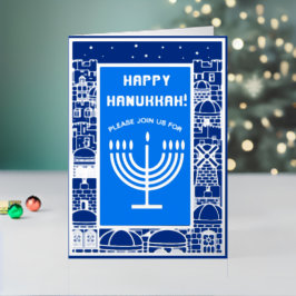Feliz Hanukkah Hermosa festividad Judía