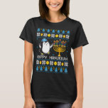 Feliz Hanukkah Pingüino Feo Sweater Jewish Chanuka<br><div class="desc">Feliz Hanukkah Pingüino Sueño dulce judío Chanukah Menorah</div>