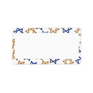 ¡Feliz Hanukkah! Plantilla de etiqueta de direcci