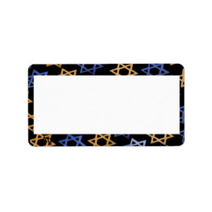 ¡Feliz Hanukkah! Plantilla de etiqueta de direcció