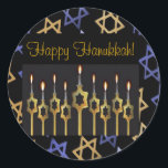 ¡Feliz Hanukkah! Plantilla de Pegatina grande de p<br><div class="desc">¡Feliz Hanukkah! Personalice este hermoso pegatina personalizado disponible en dos tamaños. Añade un impacto gráfico a tu tarjeta de felicitación, tarjeta Hanukkah o para una invitación de fiesta de vacaciones. Añade tus propios mensajes personalizados. Completa un conjunto coordinado y elegante: En nuestra tienda zazzle.com/celebrationsevents* ver las invitaciones, Invitaciones, tarjetas de...</div>