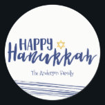Feliz Hanukkah Star of David Pegatina Gift Tag<br><div class="desc">El Happy Hanukkah Star of David Pegatina Gift Tag es un lugar ideal para los viajeros que buscan el encanto,  el confort y la comodidad en Bali. Hay otros productos que coinciden con este diseño.</div>
