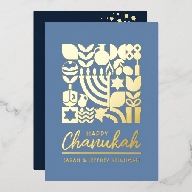 Feliz Hanukkah, tarjeta de feriado para Relieve me (Anverso/Reverso)