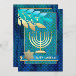 Feliz Hanukkah. Tarjetas de felicitación de person