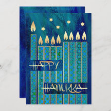 Feliz Hanukkah. Tarjetas de felicitación de person