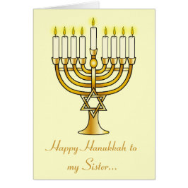 Feliz Hermano Hanukkah con Menorah