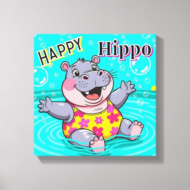 Feliz Hippo | El arte de la guardería de una Perso (Anverso)