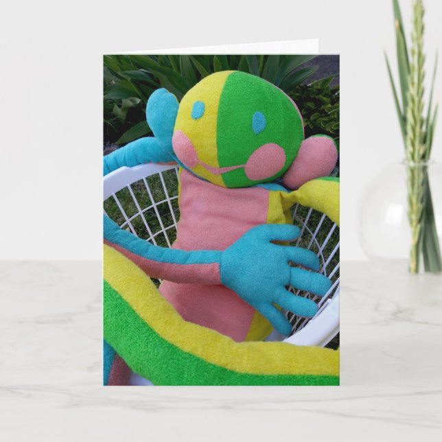 Feliz hombre de la cara acaba de matar la tarjeta  (Anverso)