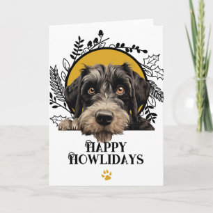 Feliz Howlidays Perro Schnauzer Gigante Navidad