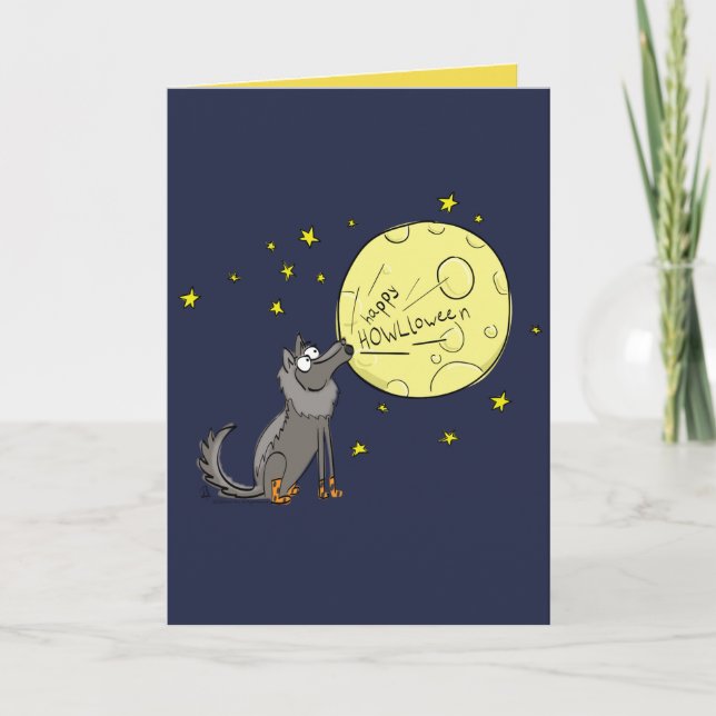 Feliz Howlloween - Tarjeta de Felicitaciones de Ha (Anverso)