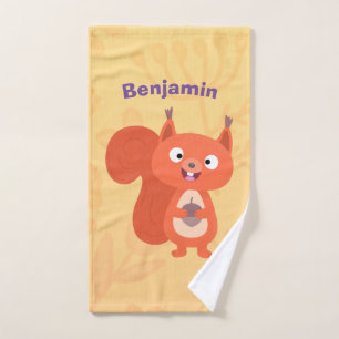 Feliz ilustracion de personalizado de ardilla roja