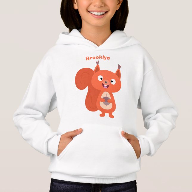Feliz ilustracion de personalizado de ardilla roja (Anverso)