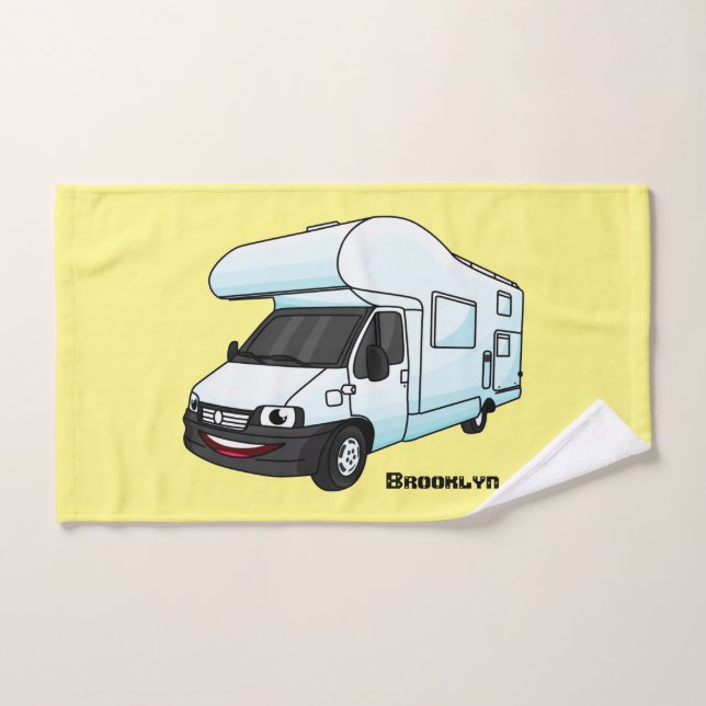 Feliz ilustracion personalizado de camperán (Toalla de mano)