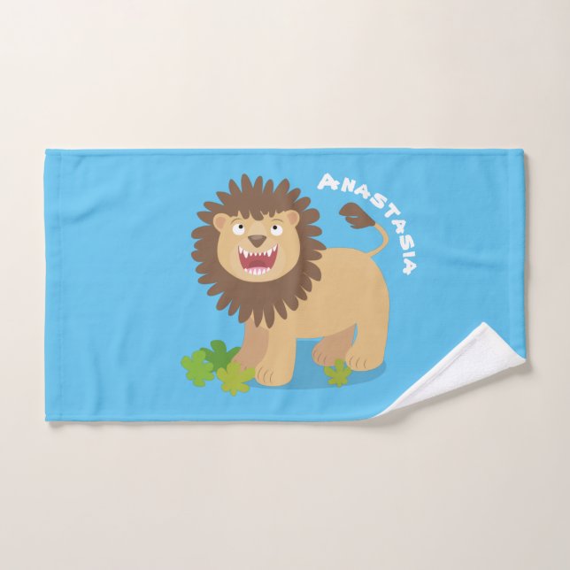 Feliz ilustracion personalizado ruidoso (Toalla de mano)