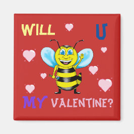 Feliz imán de Bee Valentine