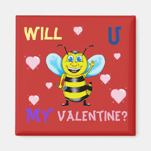Feliz imán de Bee Valentine