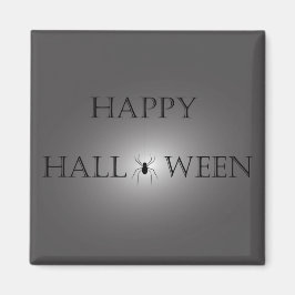 Feliz imán de Halloween con araña