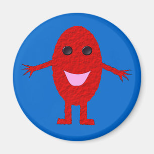 Feliz imán de uva roja