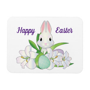 Feliz imán flexible de conejo de Pascua