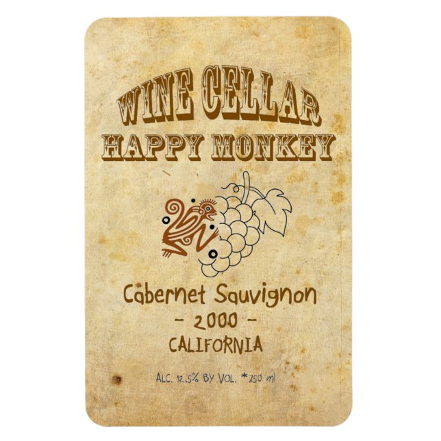 ¡Feliz imán mono premium! (Vertical)