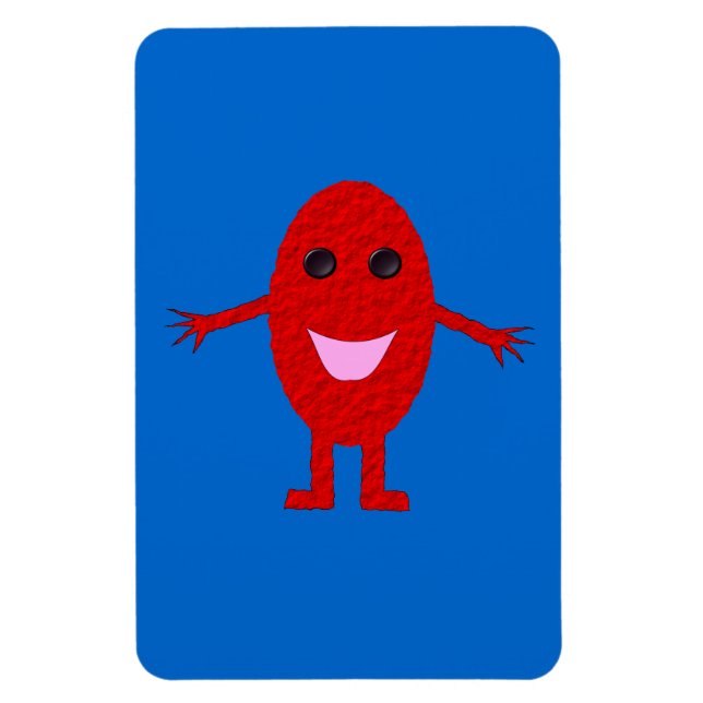 Feliz imán rojo premium (Vertical)
