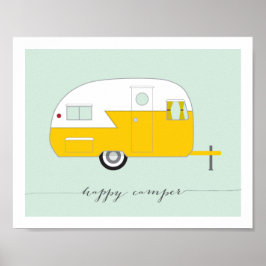 Feliz impresión de arte de Camper 8 x 10