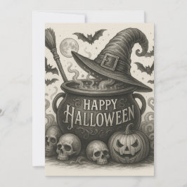 Feliz Invitación a Cauldron de Halloween