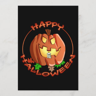 Feliz invitación a la calabaza de Halloween
