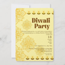 Feliz invitación a la celebración del Diwali