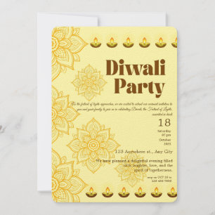 Feliz invitación a la celebración del Diwali