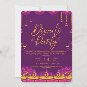 Feliz invitación a la celebración del Diwali