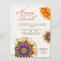 Feliz invitación a la celebración del Diwali