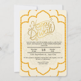 Feliz invitación a la celebración del Diwali