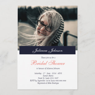 Feliz Invitación a la ducha de novia fotográfica