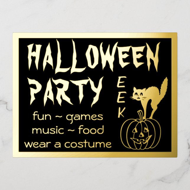 Feliz invitación a la fiesta de disfraces de Hallo (Anverso)