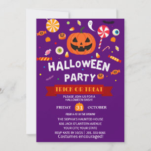 Feliz invitación a la fiesta de Halloween