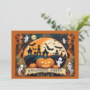 Feliz invitación a la fiesta de Halloween