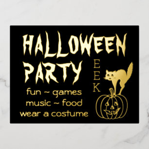 Feliz invitación a la fiesta de Hallowen con posta
