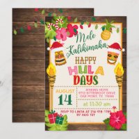 Feliz invitación a Luau para Navidades de HulaDays