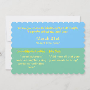 Feliz invitación de Ostara a un evento del equinoc