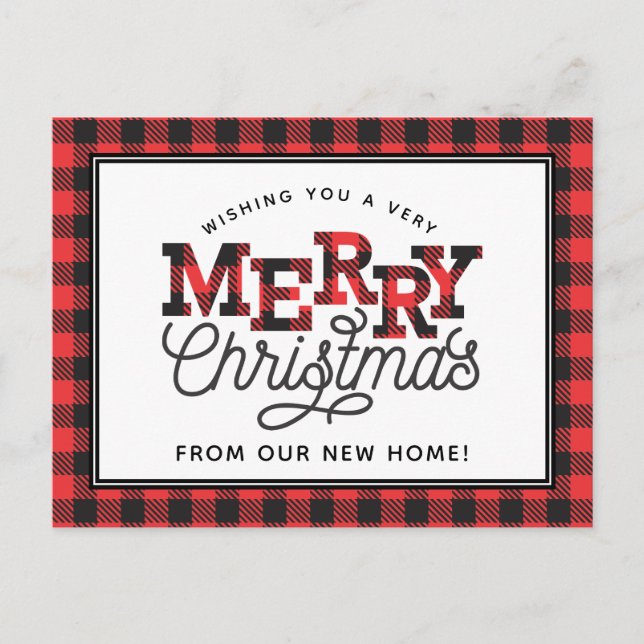 FELIZ Invitación en movimiento de búfalo de Navida (Anverso)