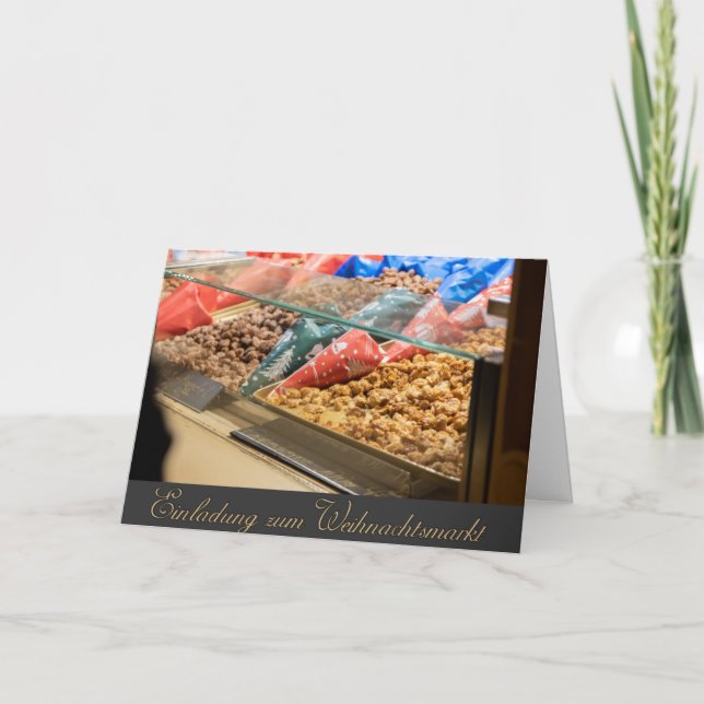 Feliz invitación navideña al mercado de Navidades (Anverso)