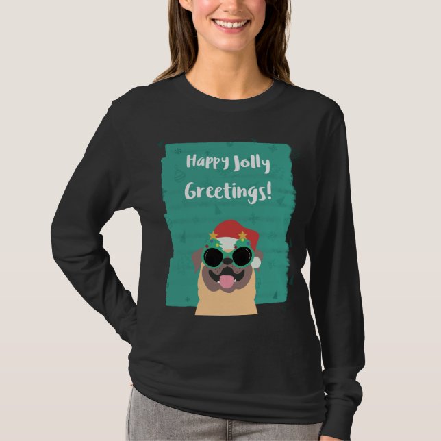 Feliz jolly saludos a Navidades camisetas (Anverso)