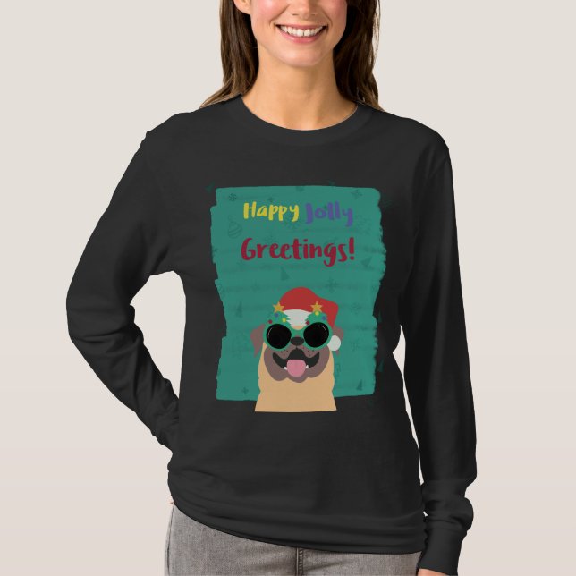 Feliz jolly saludos a Navidades camisetas (Anverso)