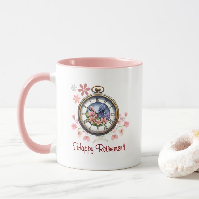 Feliz Jubilación a la Copa Mug (Con donut)