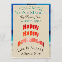 Feliz Jubilación Cualquier Nombre Felicitaciones -