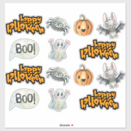 Feliz juego de Pegatinas de Halloween Cute Spooky
