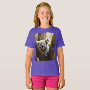 Feliz Koala Australiano En Árbol, camiseta Chica